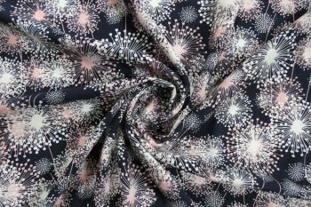 Lady McElroy - Starry Canopy - Navy - Viscose Challis Lawn - Remnant - 3m