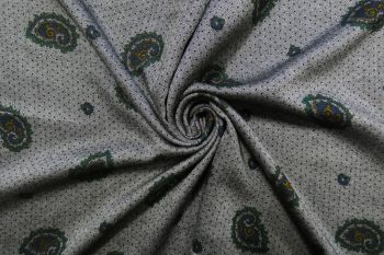 Lady McElroy Paisley Polka - 100% Wool Crepe