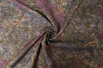 Lady McElroy Paisley Portrait - Mulberry Viscose Challis