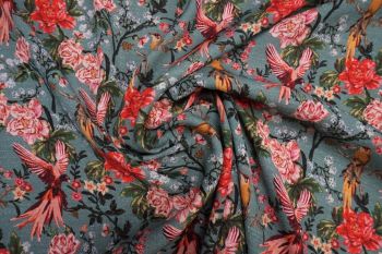 Lady McElroy Palace Gardens - Pine Florenza Crepe - Remnant - 4m