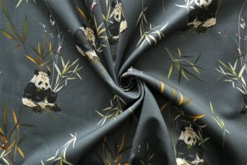 Lady McElroy Panda Retreat - Stretch Cotton Candess Drill - Remnant - 1.6m