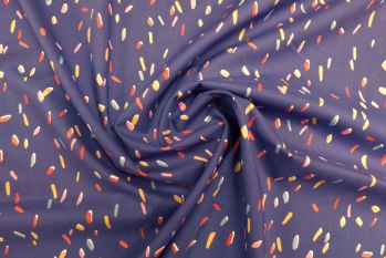 Lady McElroy Pastel Cascade - Marine Viscose Challis Lawn - Remnant - 2.5m