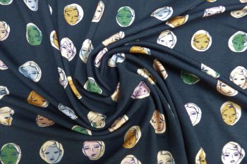 Lady McElroy Penny People Crepe Jersey - Remnant - 3m