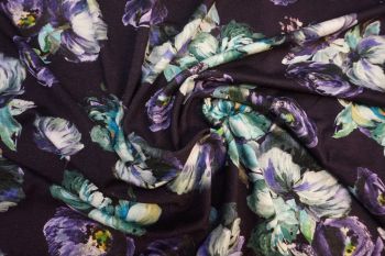 Lady McElroy Peony Art Juliet Jersey - Remnant - 2m