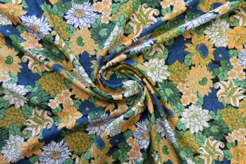 Lady McElroy Perla Bouquets - Green - Viscose Rickardi Lawn - Remnant - 2m