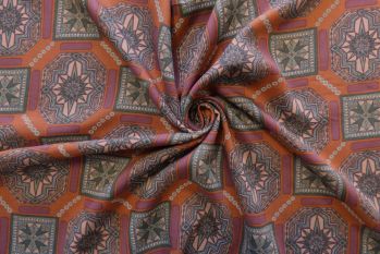 Lady McElroy Persian Terracotta - Viscose Challis Lawn