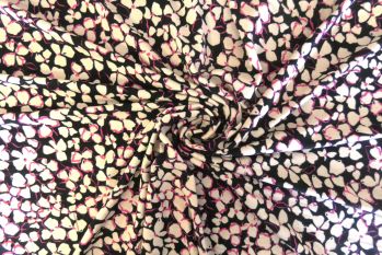 Lady McElroy Petal Puzzle - Cerise - Juliet Jersey - Remnant - 0.5m