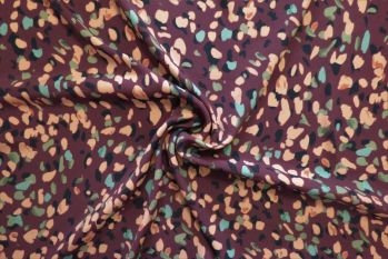 Lady McElroy Polished Pebbles - Wine - Morracain Crepe - Remnant - 2m