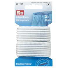 Prym 25mm Shirring Elastic White - 2m