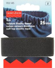 Prym Soft Top Elastic 25mm Black 1m