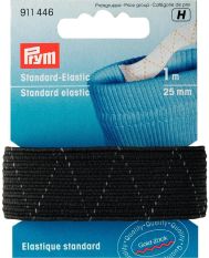 Prym Standard Elastic 25mm - Black 1m