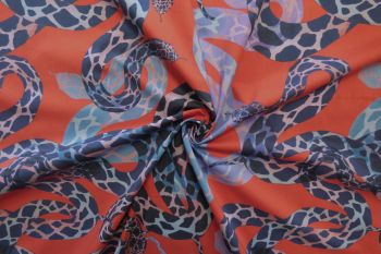 Exclusive Lady McElroy Python Party - Original -  Marlie-Care Lawn - Remnant -2m