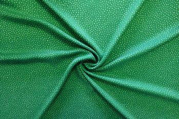 Lady McElroy Raining Dots - Emerald Viscose Challis Lawn - Remnant - 2m