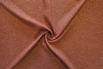 Lady McElroy Raining Dots - Ginger Viscose Challis Lawn Faulty Remnant 3.4M