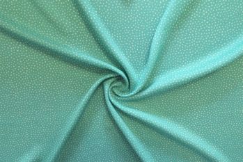 Lady McElroy Raining Dots - Mint - Viscose Challis Lawn - Remnant - 2m