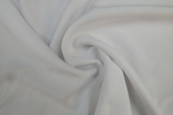 Lady McElroy Shelly Challis - Oeko-Tex Sustainable Viscose Challis - White - Remnant - 2m