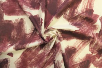 Lady McElroy Skylar Elegance - Claret - Marlie Care Lawn - Remnant - 2m