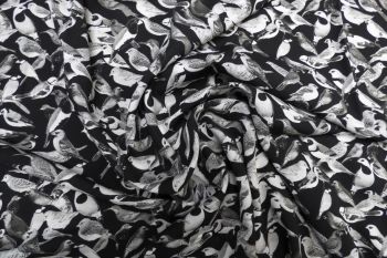 Lady McElroy Songbird Monochrome - Black - Loretta Lawn