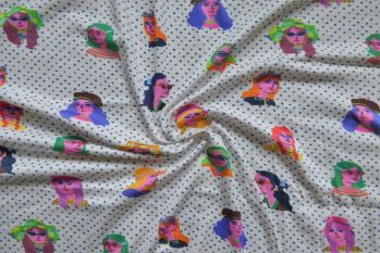 Lady McElroy Spotting Fashion - Crepe Jersey - Remnant - 2m