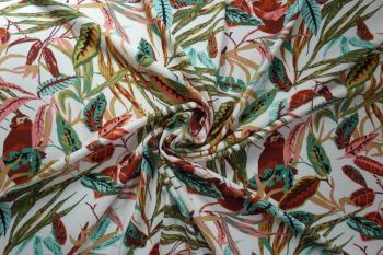 Lady McElroy Squirrel Monkeys - Sienna - Viscose Rickardi Lawn