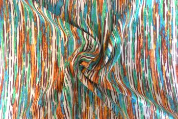 Lady McElroy Stripe Sequel - Russet - Rayon Lawn - Remnant - 4.5m