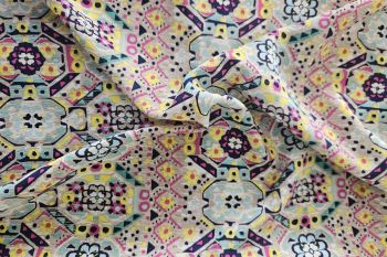 Lady McElroy Summer Diamond Viscose Challis Lawn - Remnant - 2.9m