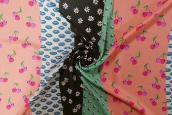 Lady McElroy Summer Nostalgia - Viscose Challis Lawn - Remnant - 1.5m