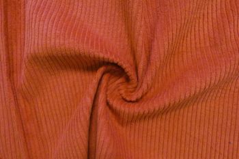 Lady McElroy Dakota - Oeko-Tex Sustainable 4.5 Wale Corduroy - Burnt Orange - Remnant - 1.3m