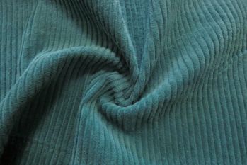 Lady McElroy Dakota - 4.5 Wale Non-Stretch Jumbo Corduroy-Petrol - Remnant - 1m