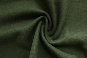 Lady McElroy Aberdeen - Wool-Mix Felt Coating - Dark Olive Remnant 1m