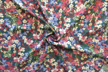 Lady McElroy Teal Beauty Morracain Crepe - Remnant - 2m