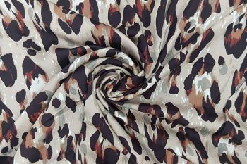 Lady McElroy - Indigo Mirage – Bronze - Sandwashed Silk-Mix Soft Satin Twill 