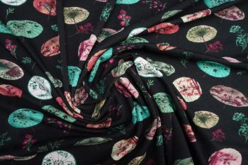 Lady McElroy Tokyo Parasol - Black Crepe Jersey - Remnant - 3.5m