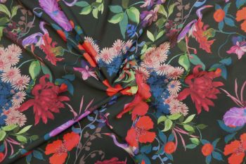 Lady McElroy Trip To Paradise - Dusk - Viscose Challis Lawn - Remnant - 1.5m