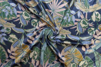 Lady McElroy Tropical Palms - Plush Velour 3M Remnants