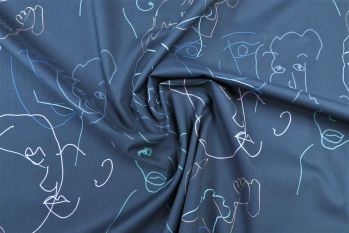 Lady McElroy Urban Sketcher - Blue - Remnant - 1.2m