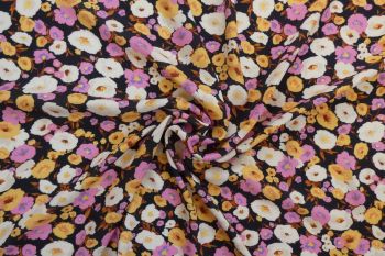 Lady McElroy Valley Of Poppies - Viscose Rickardi Lawn - Remnant - 3m