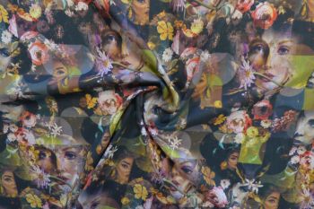 Lady McElroy Vintage Flower Queens - Lime - Remnant - 1.6m
