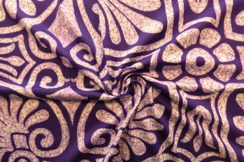 Lady McElroy Violet Baroque - Viscose Jersey