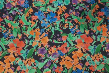 Lady McElroy Watercolour Blooms - Cotton Poplin - Remnant - 3m