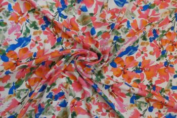 Lady McElroy Watercolour Floral - Viscose Rickardi Lawn