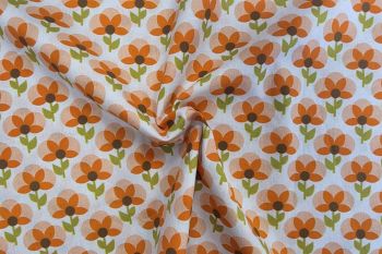 Lady McElroy - Sun-Kissed Retro - Tangerine - Cotton Pure Lawn