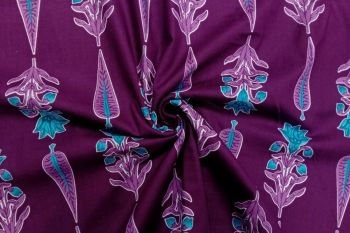 Lady McElroy Cypress Botanics - Royal Indigo - Cotton Lawn Hand-Dyed Block Print