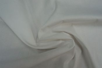 Lady McElroy Kiera - Oeko-Tex Sustainable Pure Cotton Poplin - White - Remnant - 1.2m